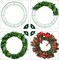 Wire Wreath Frame, 3 Pack 12" Ring Round Metal DIY Floral, Decorations Wire Wreath with Green Craft Wire, Home Decorations
